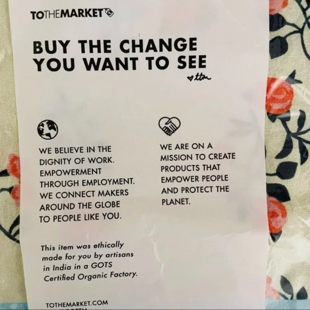 To the Market Ice Ice Floral Tea Towel New Cotton Kitchen Bath